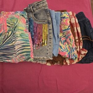 Lilly Pulitzer Shorts Lot Size, Girls 8- 10,  7 Piece Summer Bundle